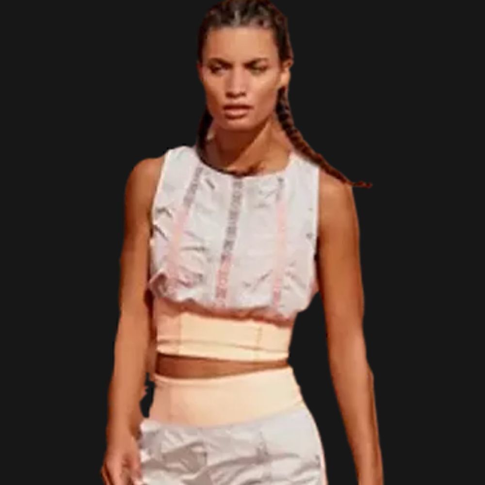 Free People Oh Hey Applique Chai Tea Crop XS